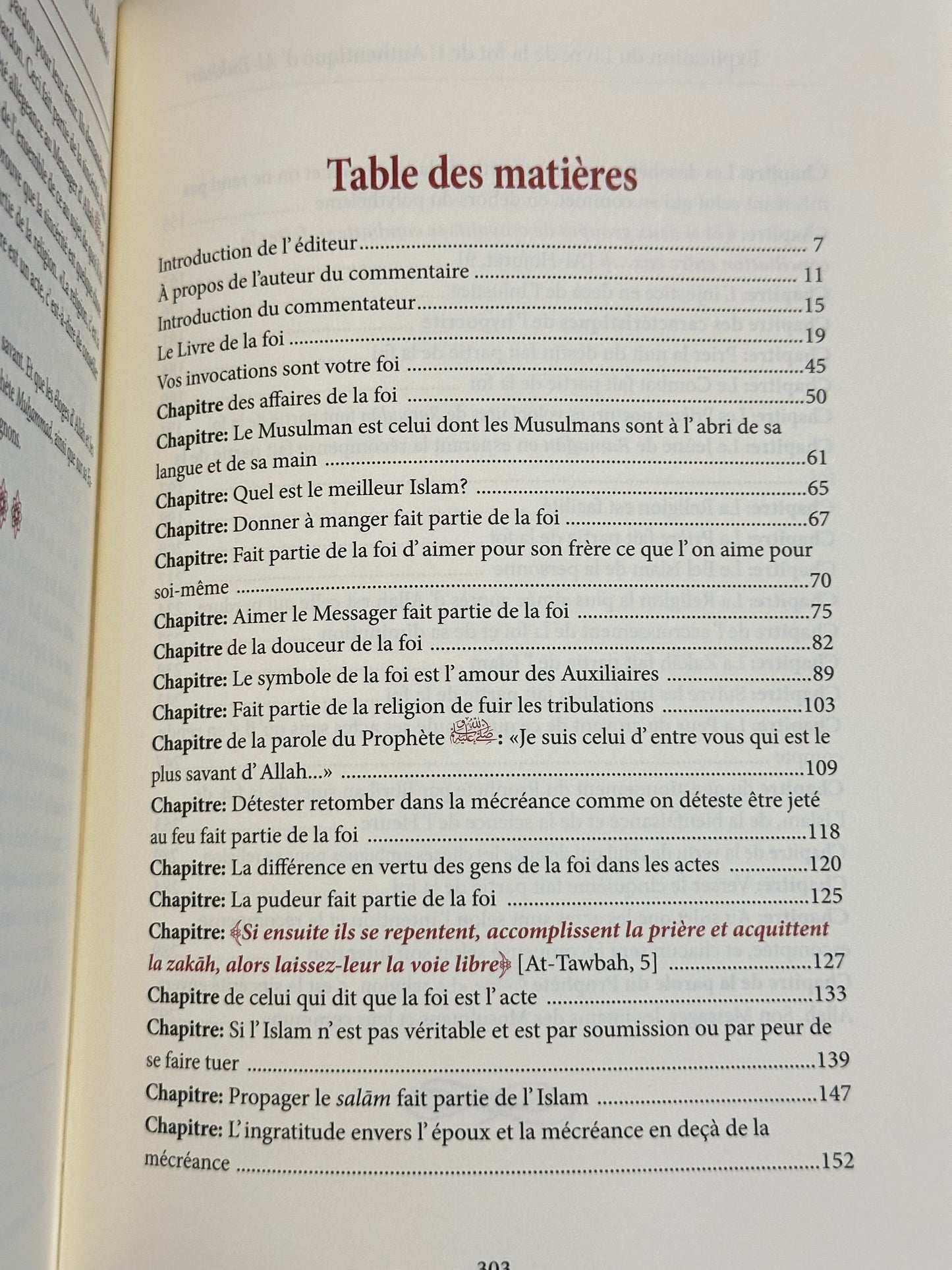 Explication Du Livre De La Foi De L'authentique D'Al-Bukhari