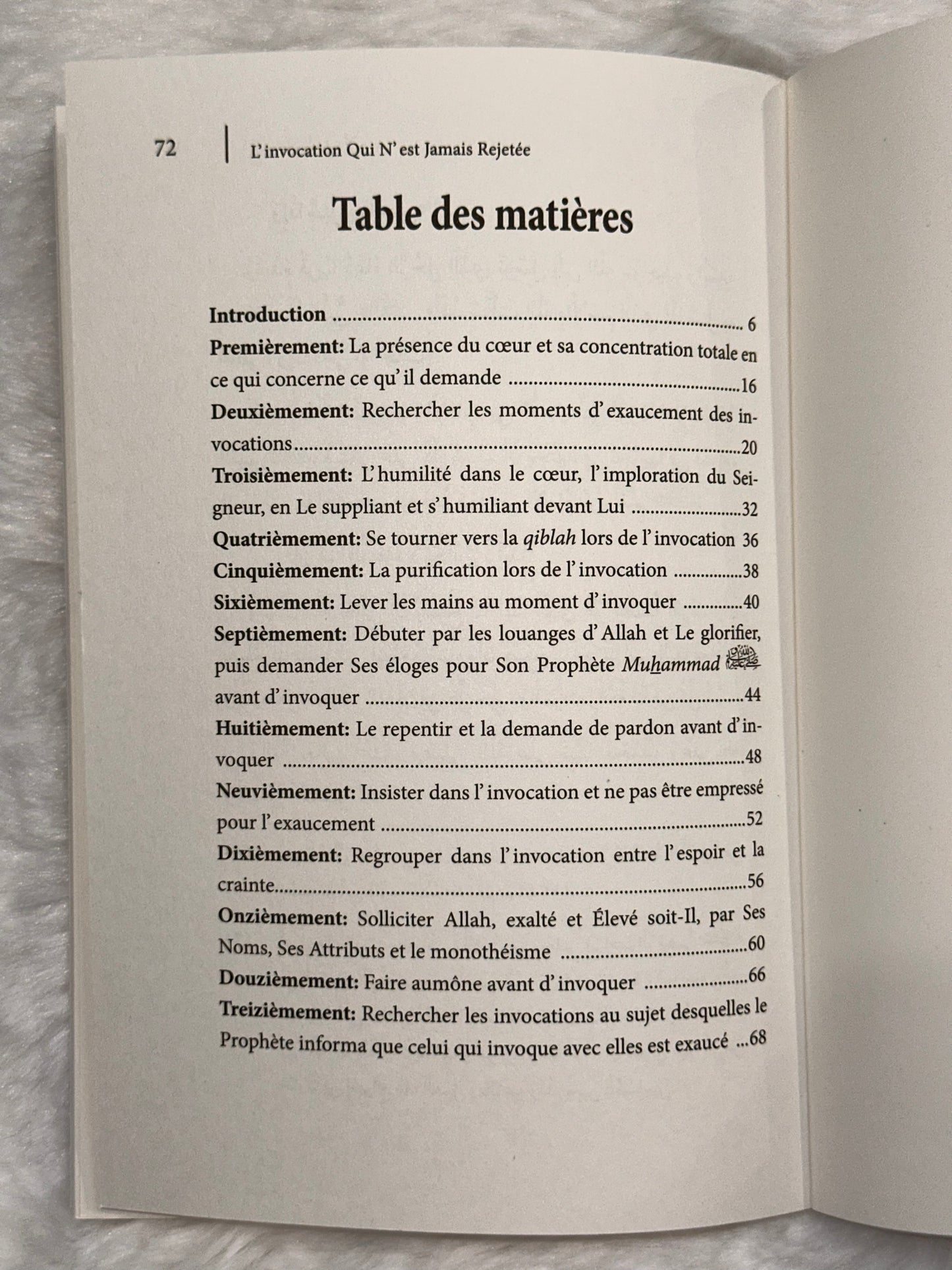 L'invocation Qui N'est Jamais Rejetée - الدعاء الذي لا يرد (Arabe-Français)