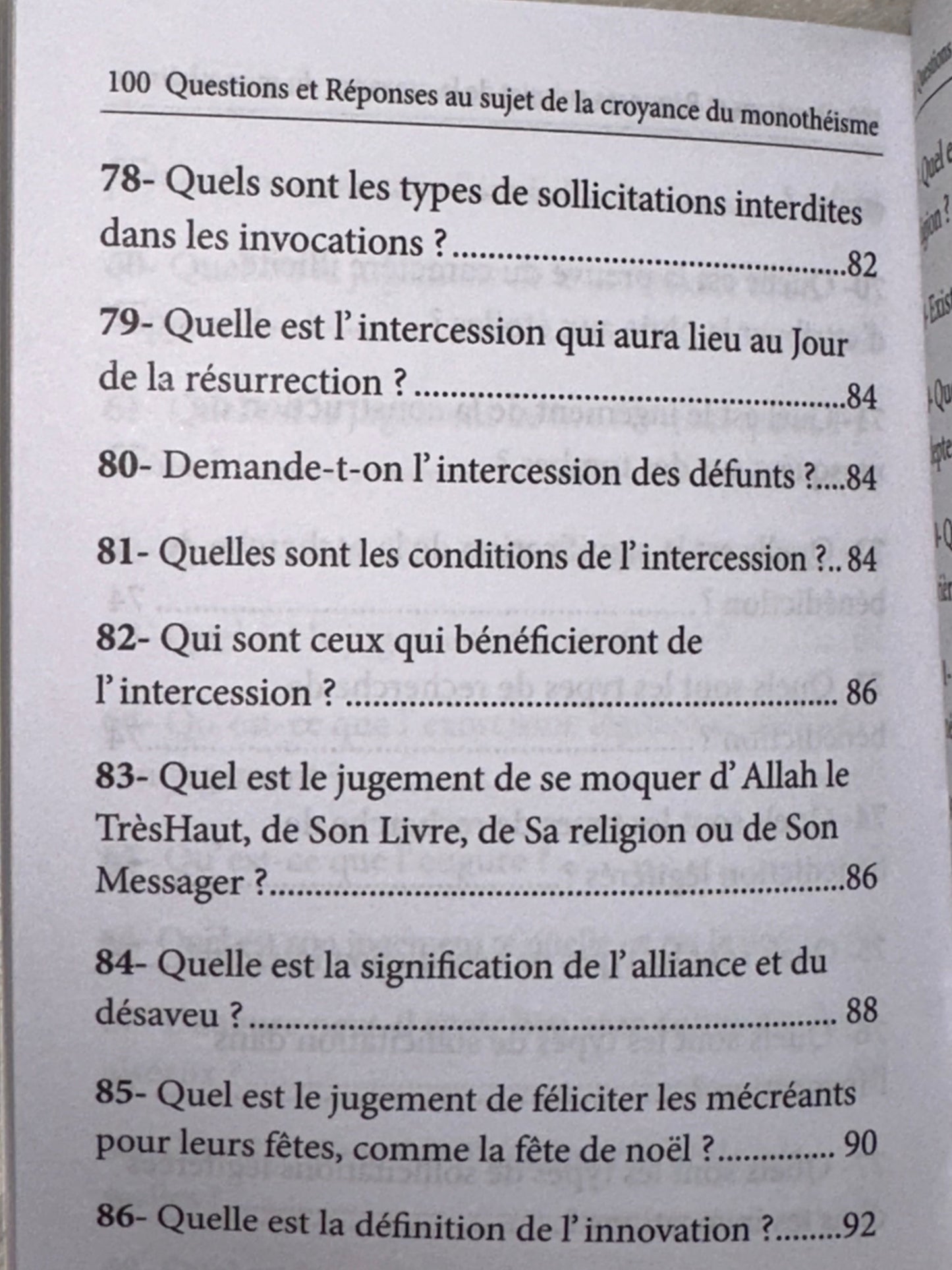 100 Q/R AU SUJET DE LA CROYANCE DU MONOTHÉISME 🎁