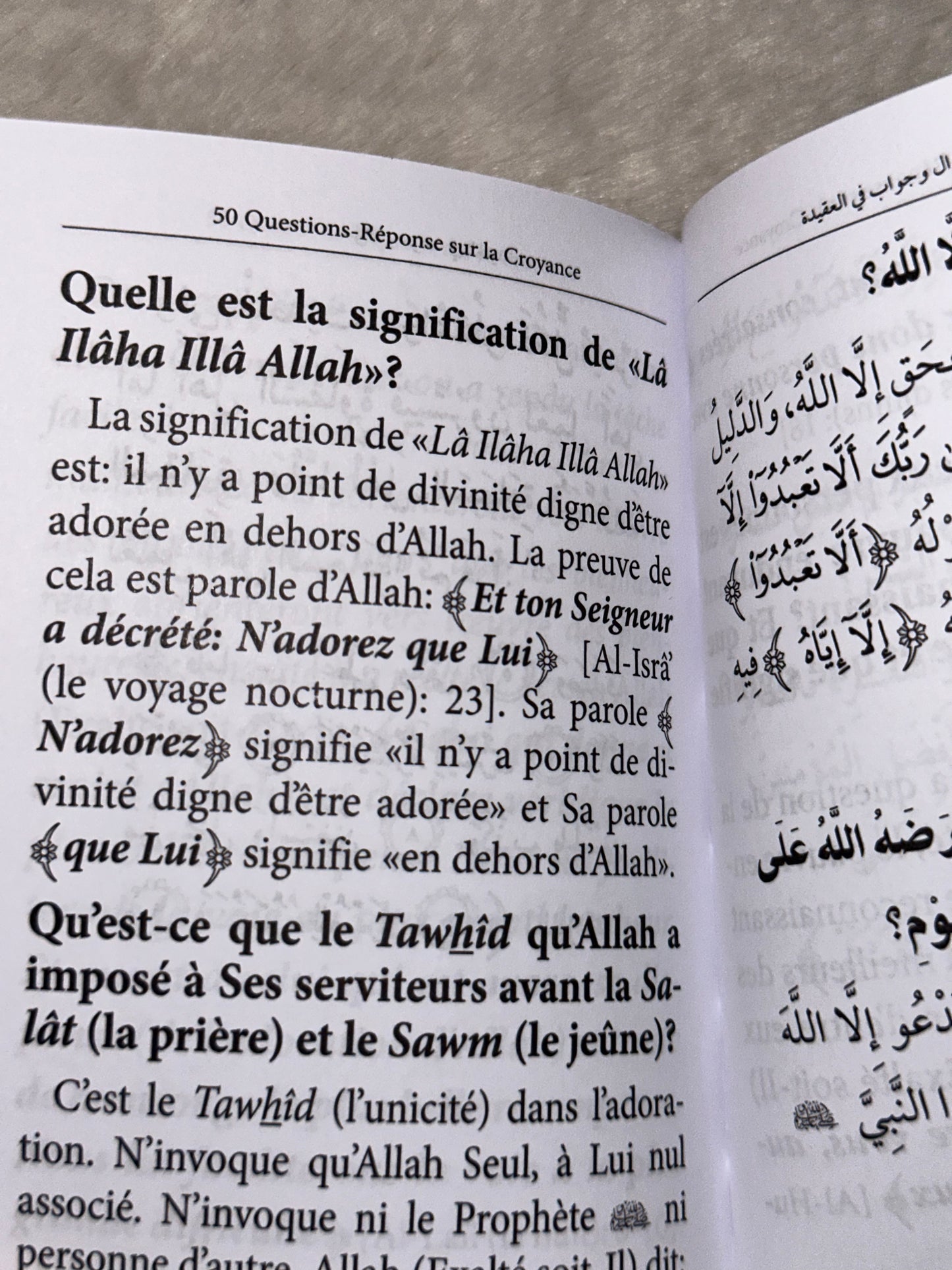 50 Questions - Réponses Sur La Croyance, De Muhammad Ibn 'Abd Al Wahhâb (Français- Arabe)
