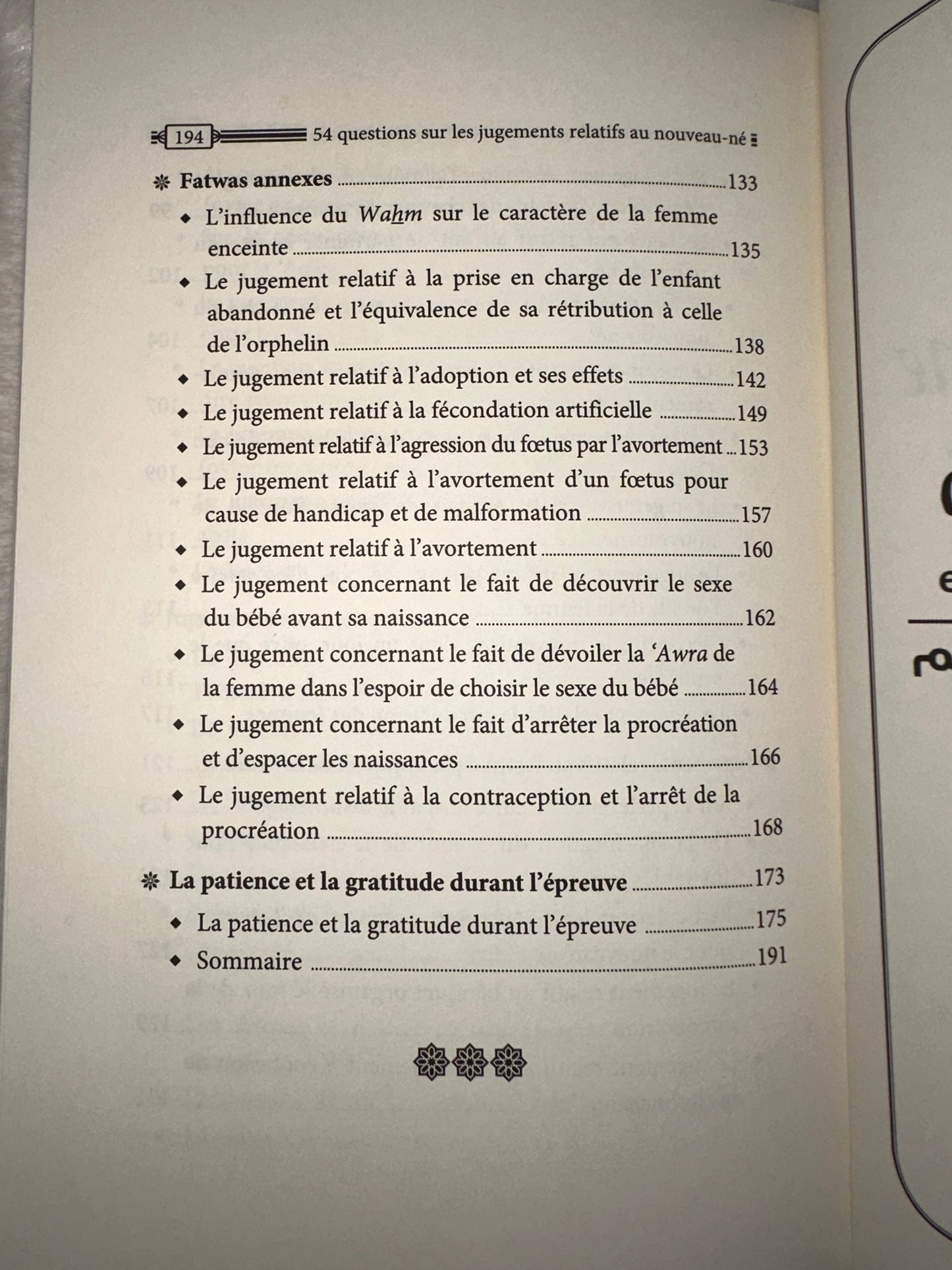 54 Questions Sur Les Jugements Du Nouveau-Né Accompagné De La Patience Et La Gratitude Durant L'épreuve, Par Mohamed Ali Ferkous